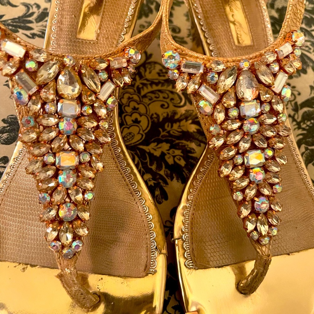 Alex Marie wedding rhinestone sandals.